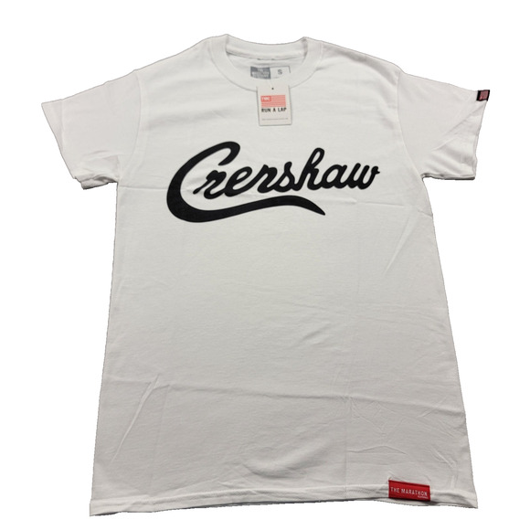 The Marathon Clothing Crenshaw Shirt Mens Small White Graphic Tee Streetwear - Picture 1 of 9